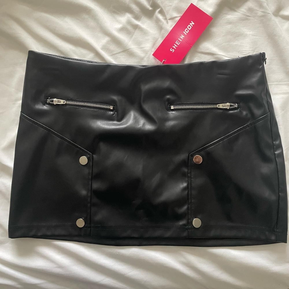 SHEIN leather skirt